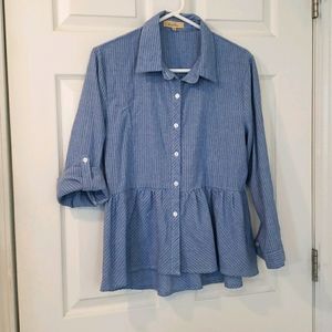 Pin stripe button up shirt